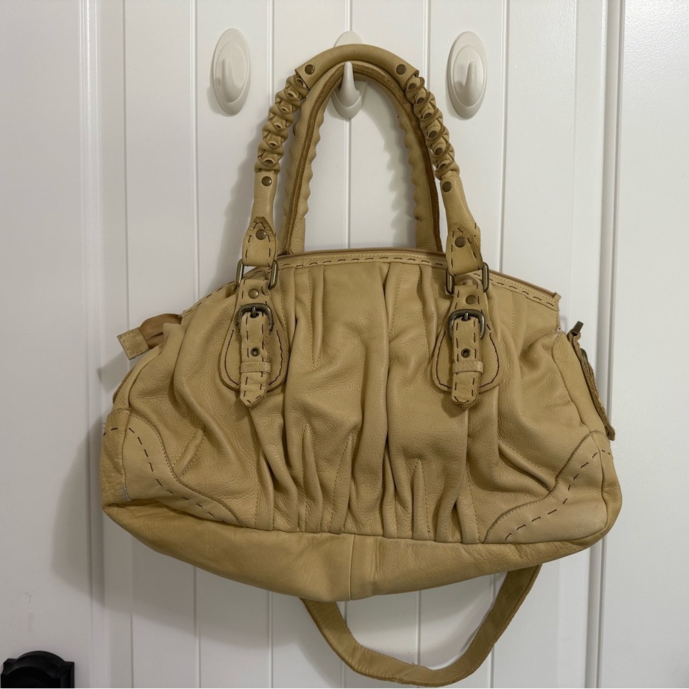 Boho Leather Crème Purse